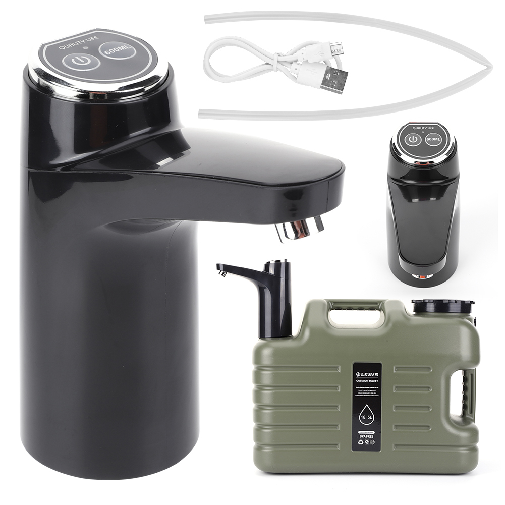 Outdoor Camping Water Tank - Pompe à eau électrique aste USB,
