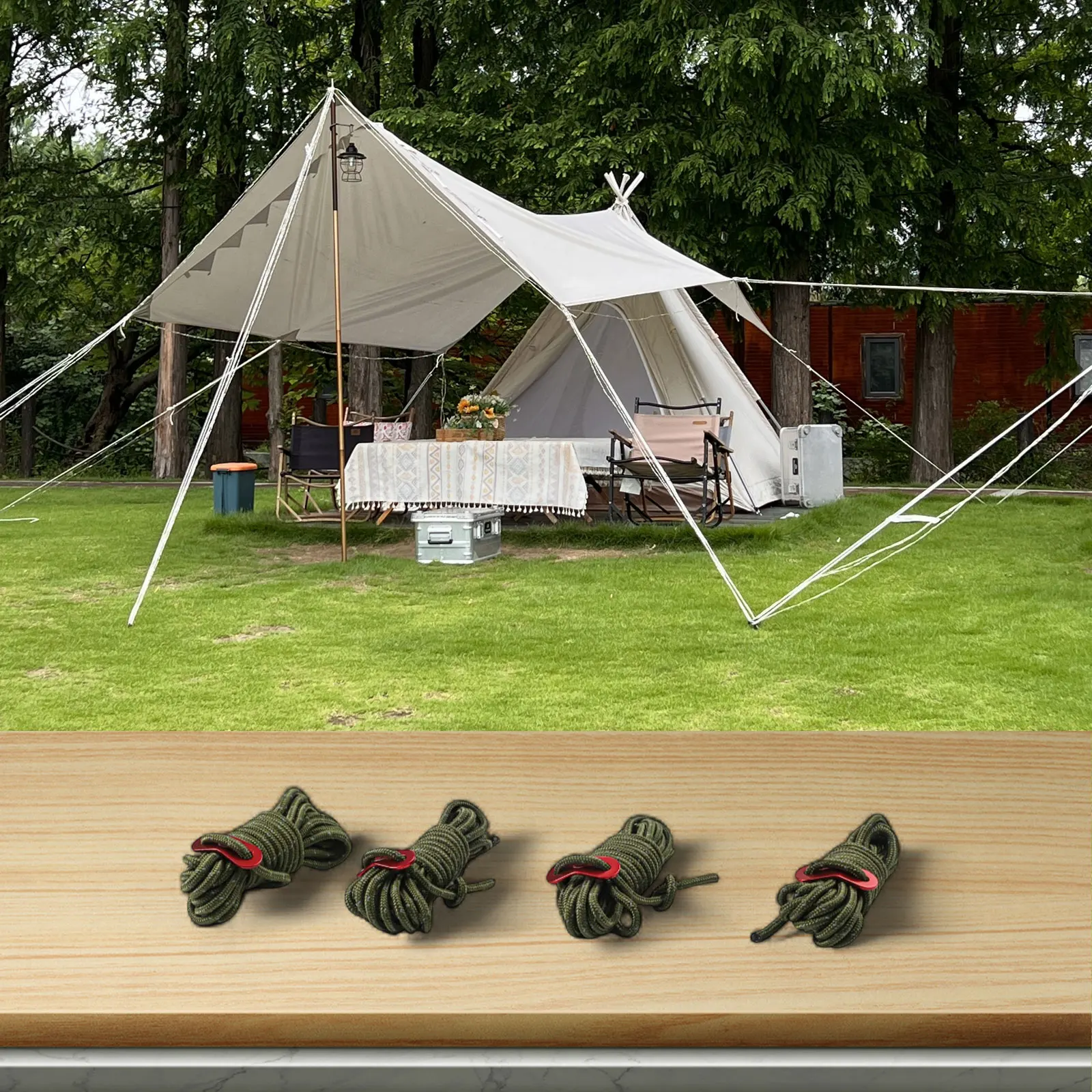 Outdoor Camping Guy - Corde réfléchissante 4mm x 4m, corde