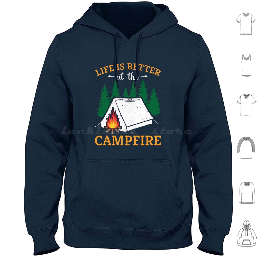 Outdoor Camping Quotes - Sweat à capuche en coton à