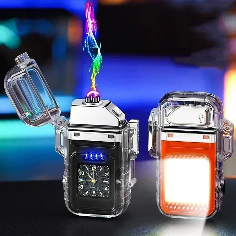 Outdoor Windproof Lighter - Nouvelle montre étanche briquet coupe-vent USB