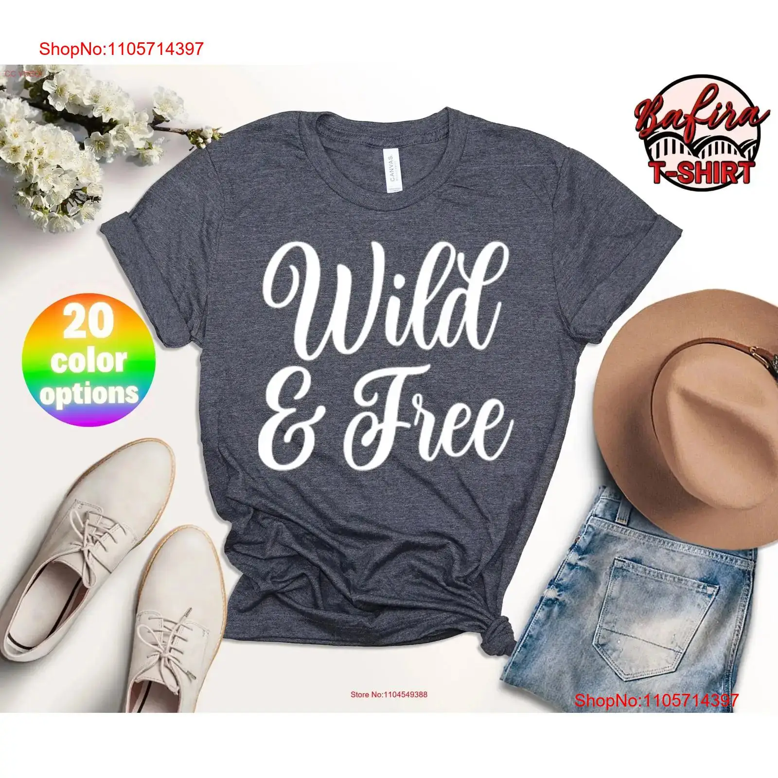 Outdoor Camping Quotes - T-shirt Wild And Free, tous les