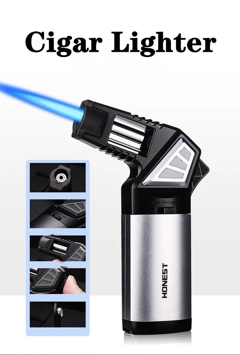 Outdoor Windproof Lighter - Briquet à gaz Butane en métal