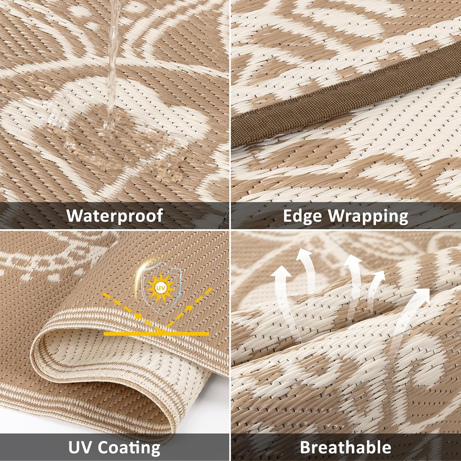 Tapis d'extérieur imperméable  - Outdoor Camping Rugs 9X12 avis et prix