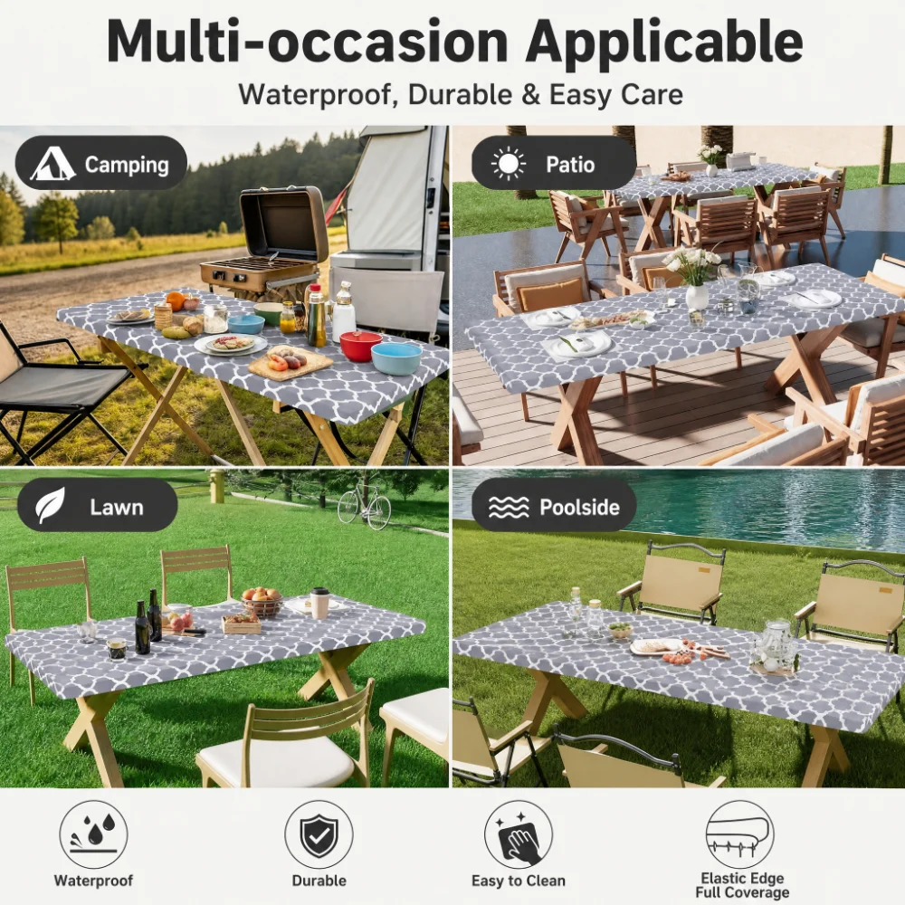 Housse de table rectangulaire, - Camp Table Folding avis et prix