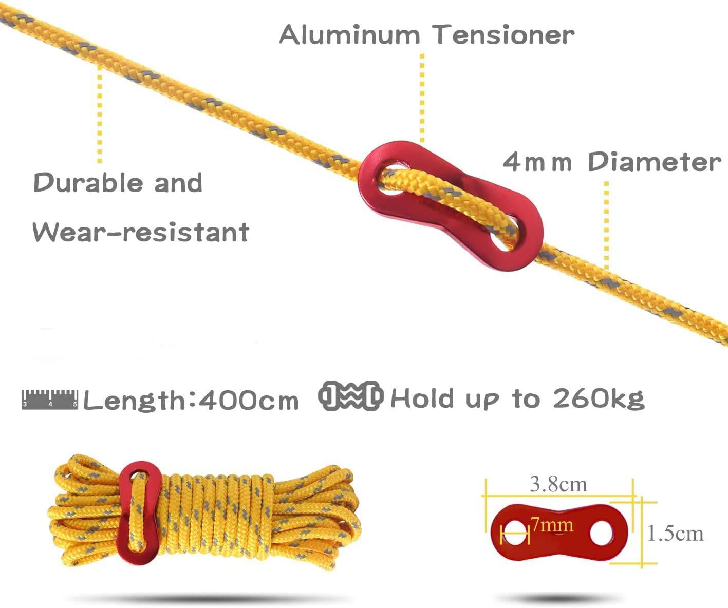 Corde Guyline de Tente de Camp - Outdoor Camping Guy avis et prix