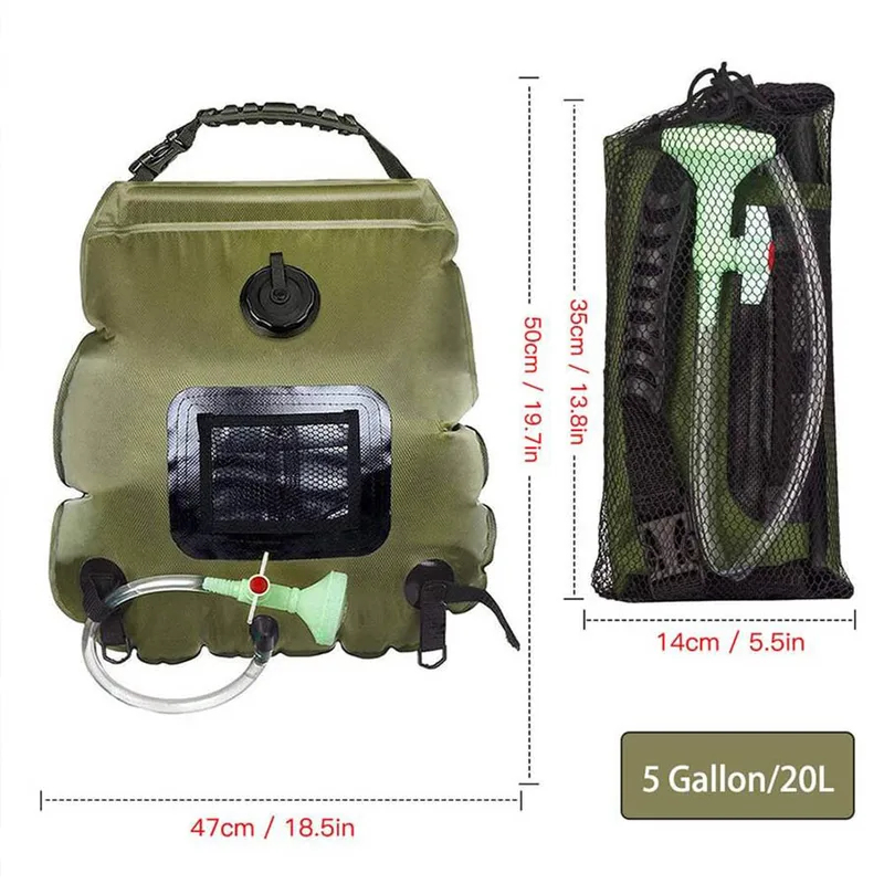 Sac de douche solaire 20L, cha - Outdoor Camping Hot Water Shower avis et prix