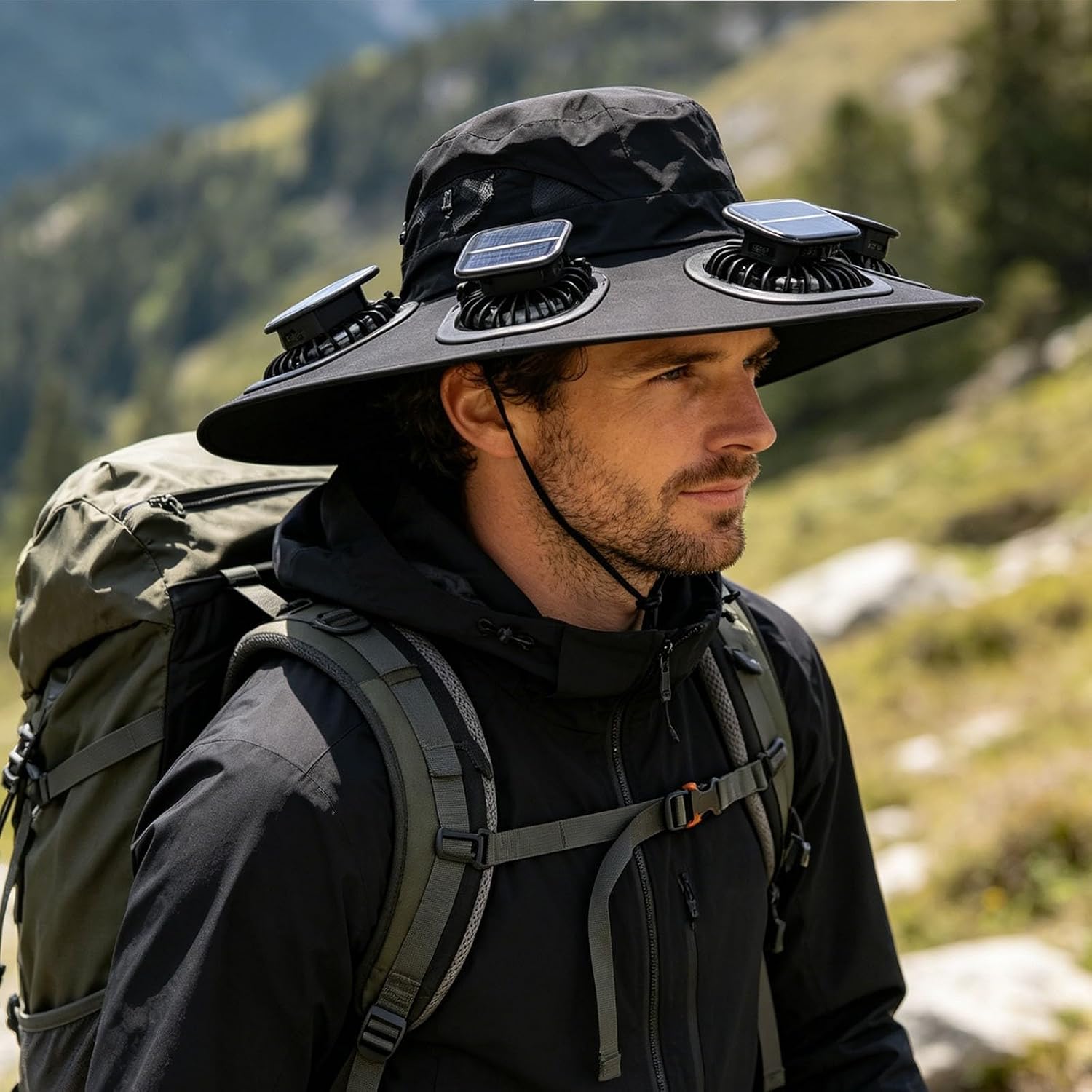 Casquette solaire à 6 ventilat - Outdoor Camping Fan avis et prix