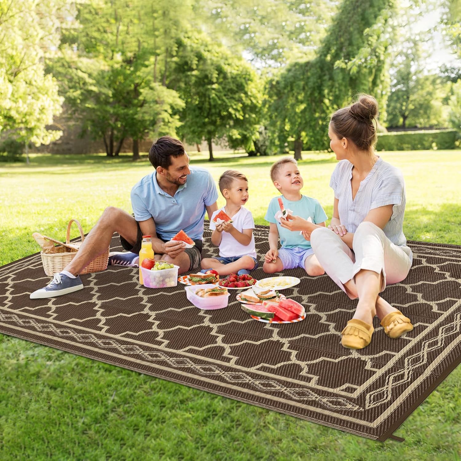 Tapis de patio extérieur réver - Outdoor Camping Rugs 9X12 avis et prix