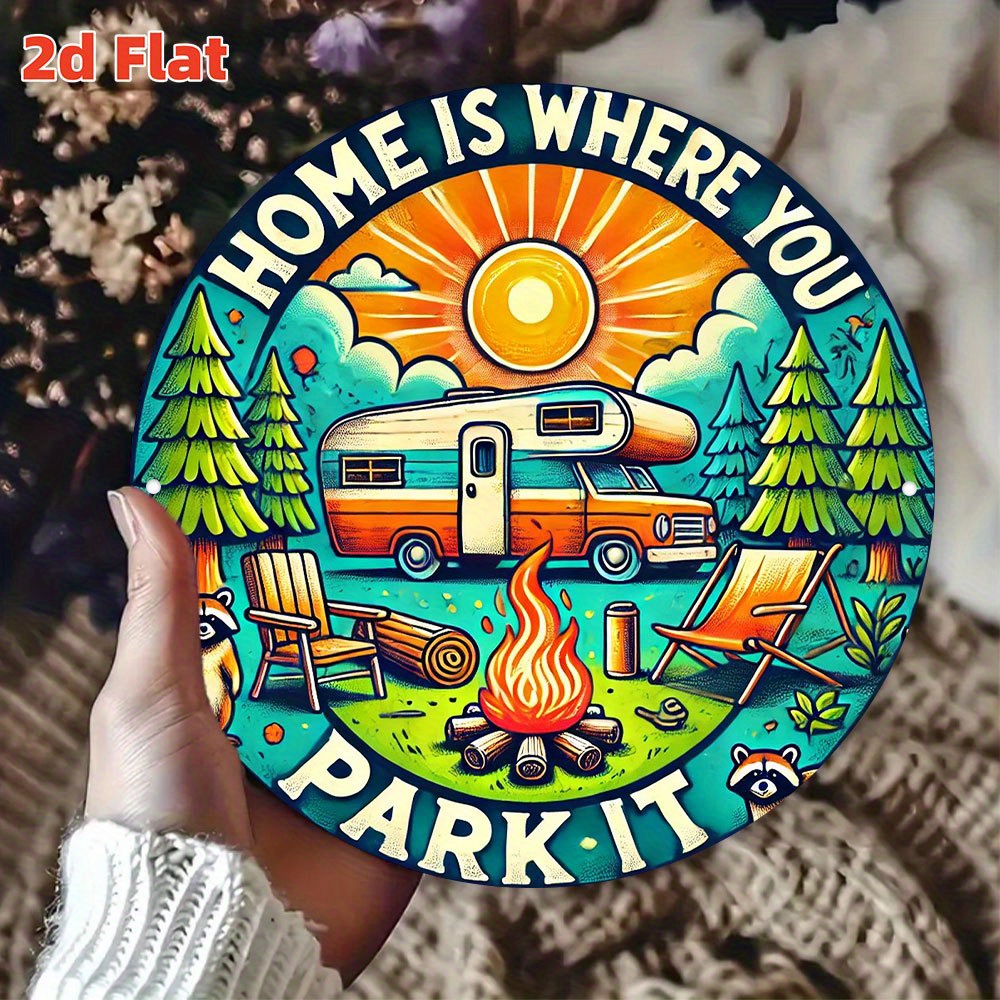 Panneau d'art mural en bois de - Outdoor Camping Quotes avis et prix