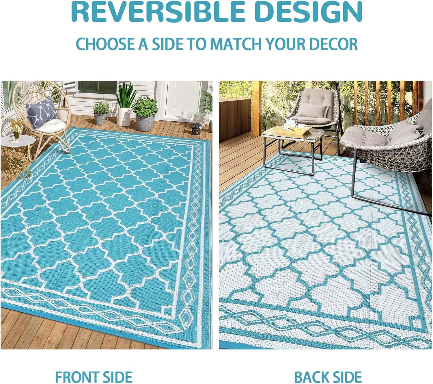 Tapis de patio extérieur 9x12  - Outdoor Camping Rugs 9X12 avis et prix