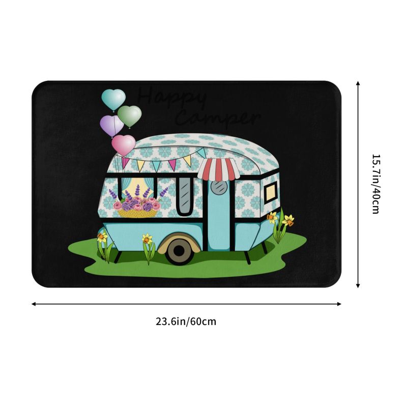 Happy Camper-Tapis Polymères A - Outdoor Camping Quotes avis et prix