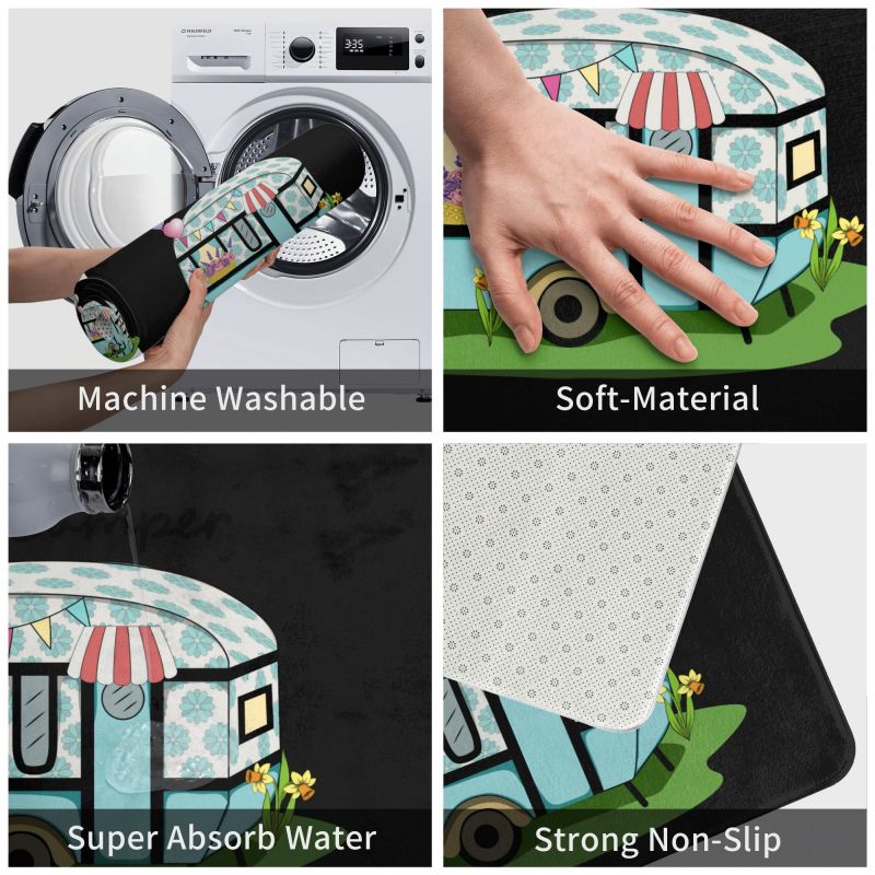 Happy Camper-Tapis Polymères A - Outdoor Camping Quotes avis et prix