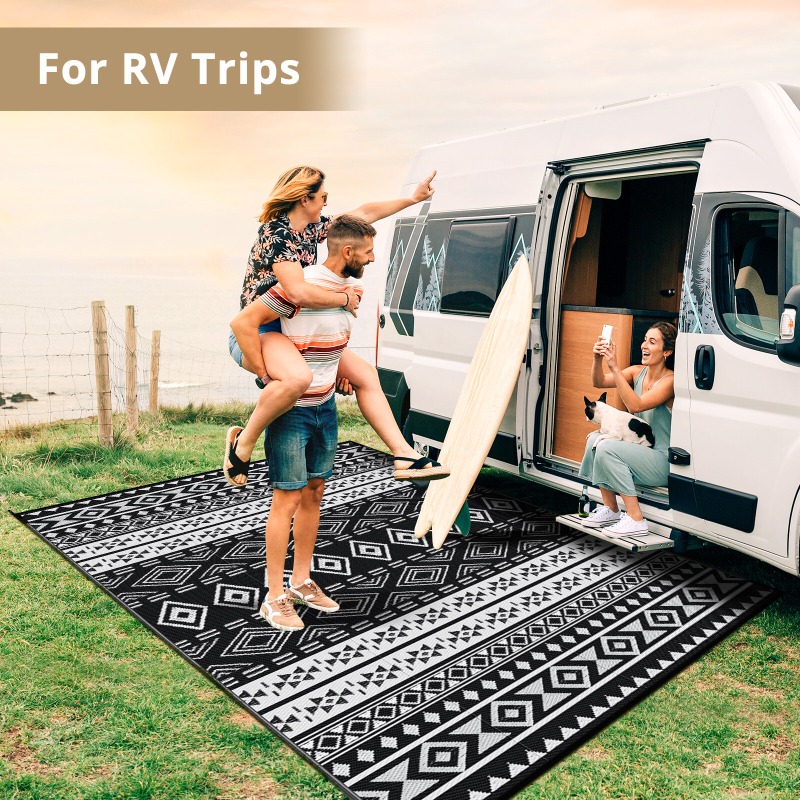 Tapis d'extérieur réversibles  - Outdoor Camping Rugs 9X12 avis et prix