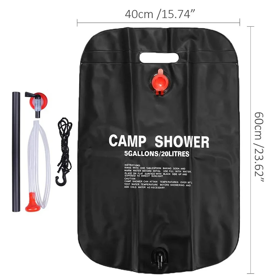 Sac de douche solaire pliable  - Outdoor Camping Hot Water Shower avis et prix
