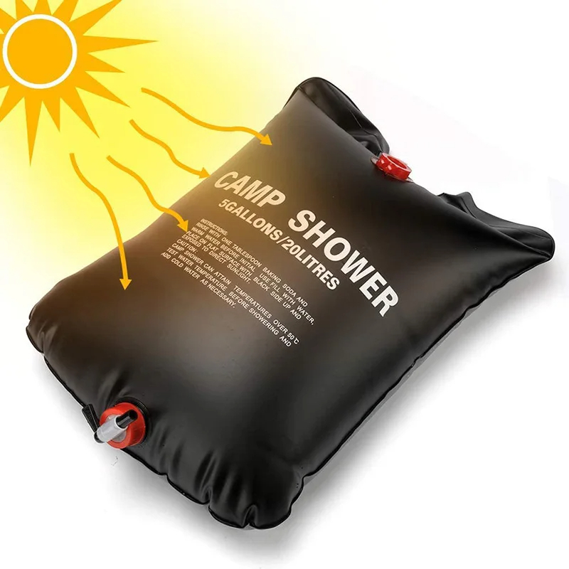 Sac de douche solaire pliable  - Outdoor Camping Hot Water Shower avis et prix